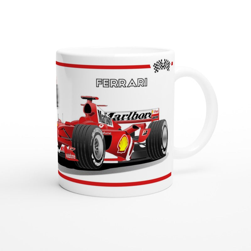 Ferrari F2004 F1 Motor Racing Art Mug