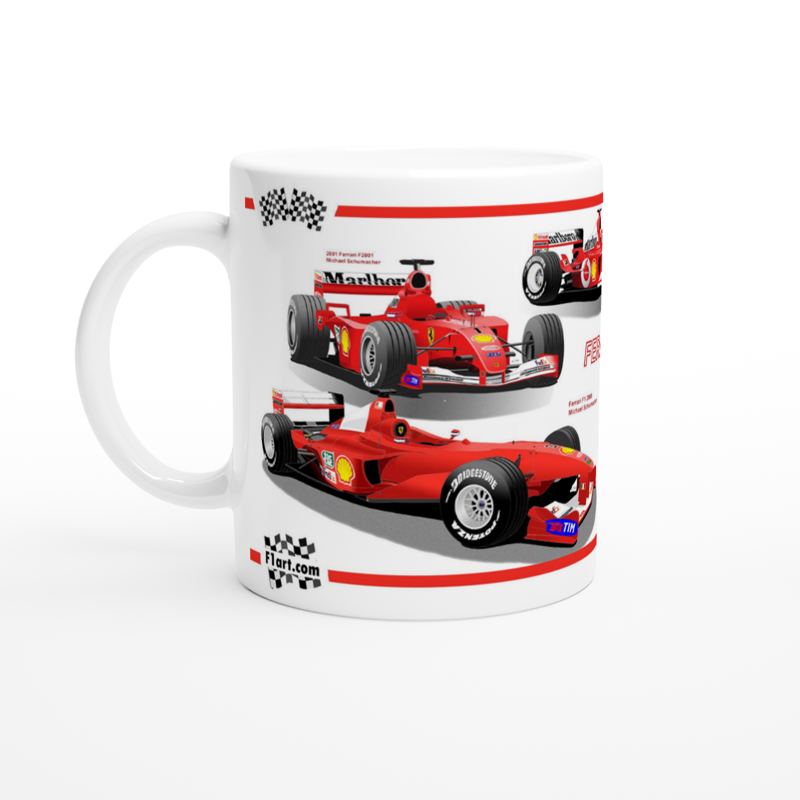 Ferrari F1 Schumacher Motor Racing Art Mug