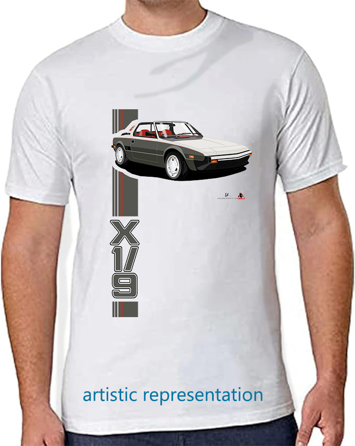 Bertone Fiat X19 in Silver-Grey T Shirt
