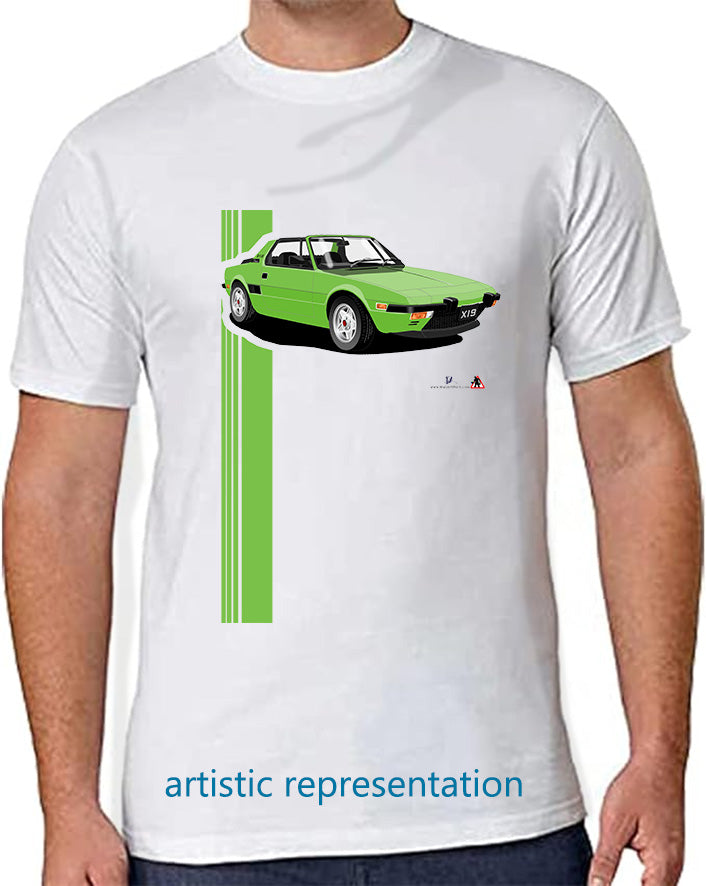 Fiat X1/9 in Bright Green Art T Shirt