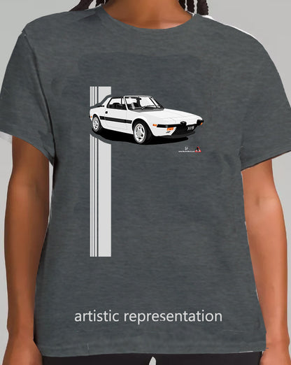 Fiat X1/9 in  Silver Art T Shirt