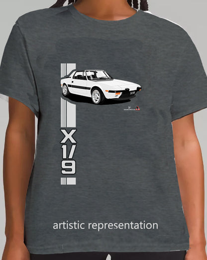 Fiat X1/9 in  Silver Art T Shirt