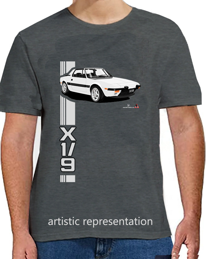 Fiat X1/9 in  Silver Art T Shirt