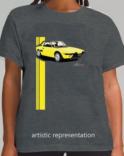 Fiat X1/9 in  Yellow Art T Shirt