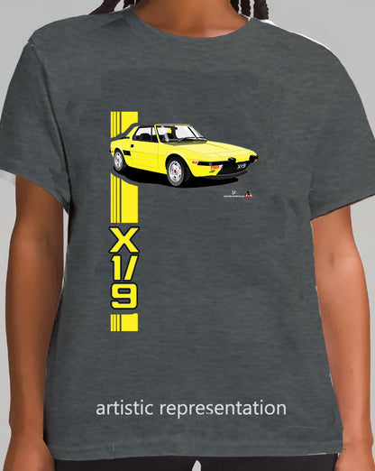 Fiat X1/9 in  Yellow Art T Shirt
