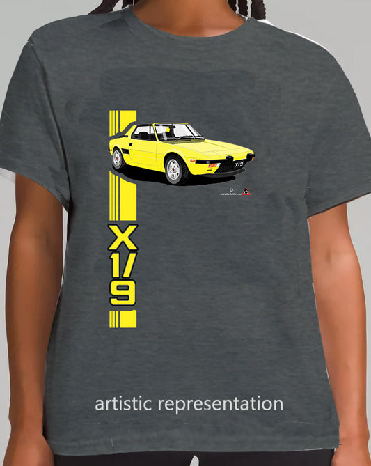 Fiat X1/9 in  Yellow Art T Shirt