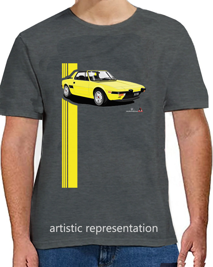 Fiat X1/9 in  Yellow Art T Shirt