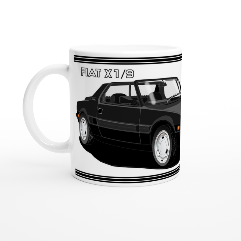 Fiat X19 Facelift in Black Art Mug