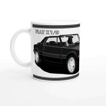 Fiat X19 Facelift in Black Art Mug