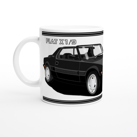 Fiat X19 Facelift in Black Art Mug