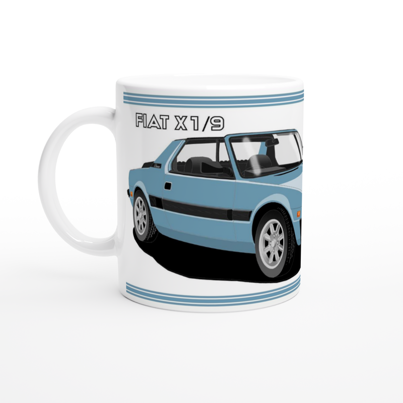 Fiat X19 Facelift in Blue Art Mug