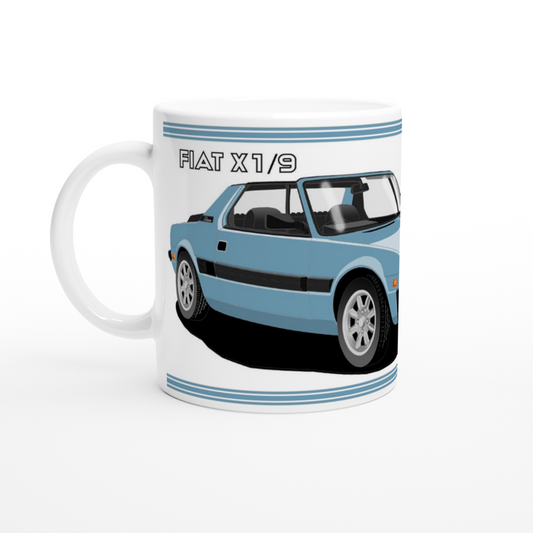 Fiat X19 Facelift in Blue Art Mug