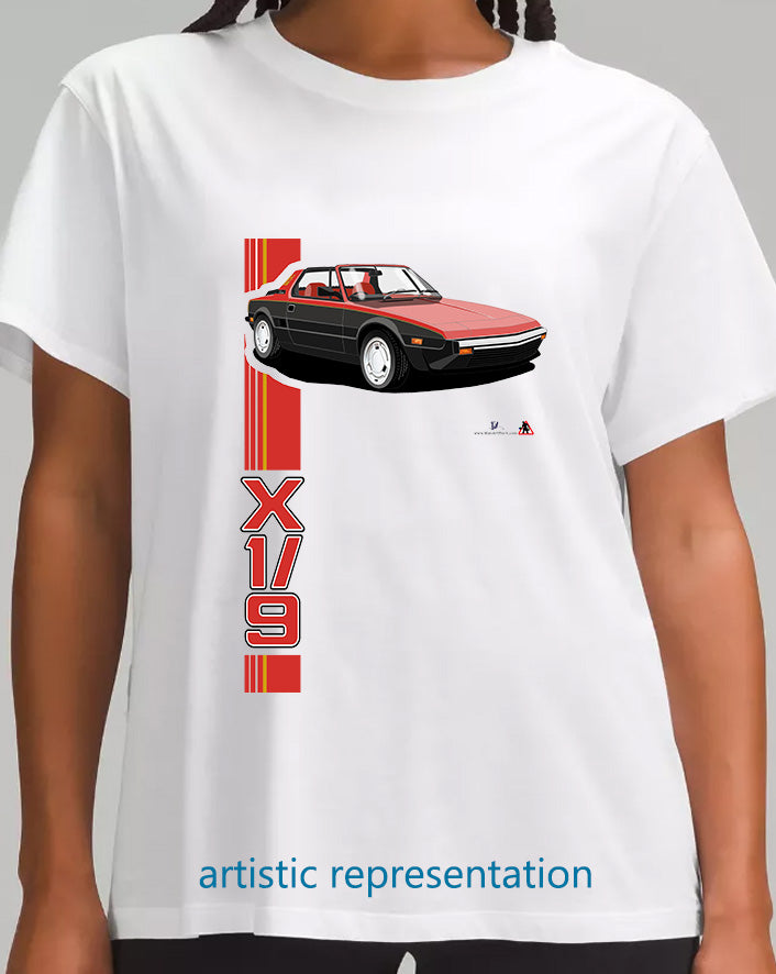 Bertone Fiat X19 in Red-Black T Shirt