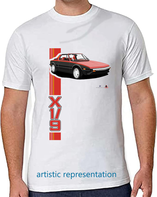 Bertone Fiat X19 in Red-Black T Shirt