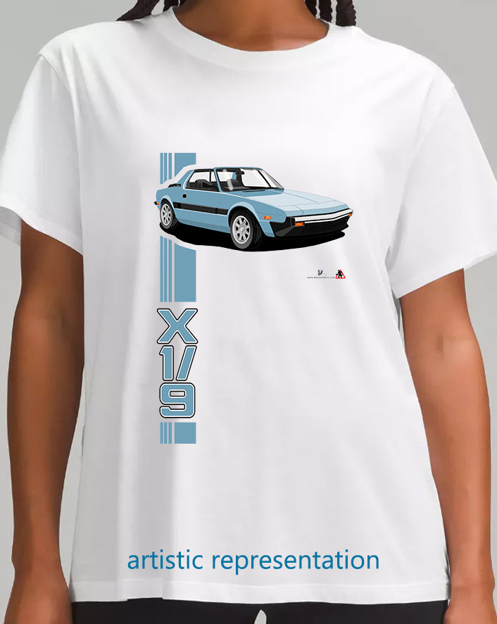 Fiat X1/9 facelift in Blue T Shirt