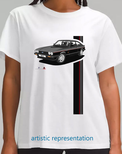 Ford Capri 2.8 Injection Black T Shirt