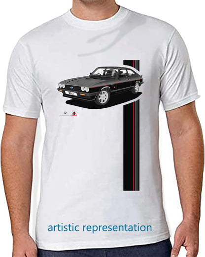 Ford Capri 2.8 Injection Black T Shirt