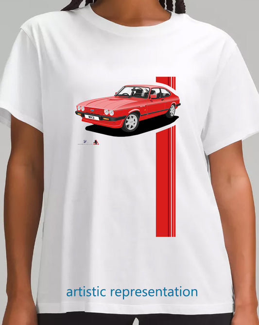 Ford Capri 2.8 Injection Red T Shirt