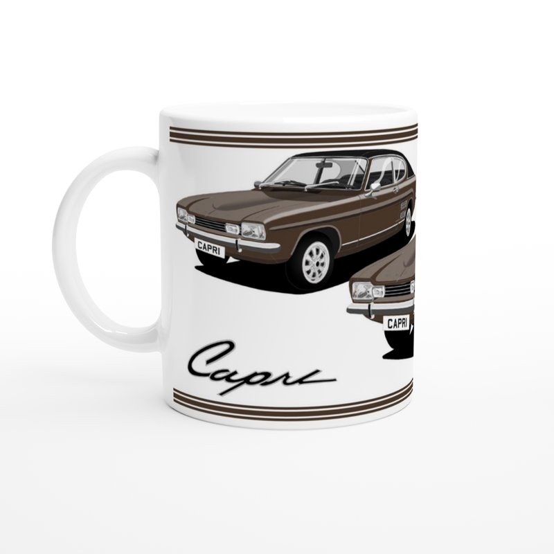 Ford Capri Mk1 E in Brown Art Mug