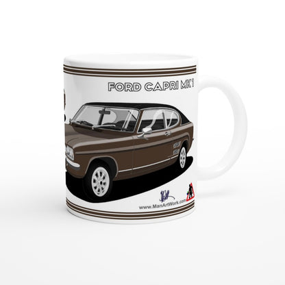 Ford Capri Mk1 E in Brown Art Mug