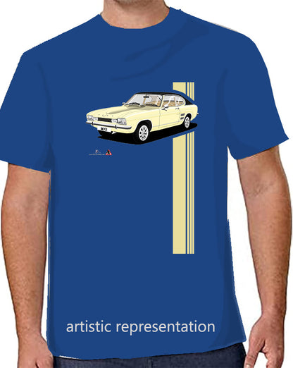 Ford Capri Mk1 E in Cream T Shirt