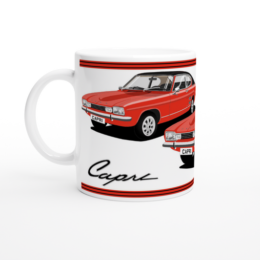 Ford Capri Mk1 E in Red Art Mug