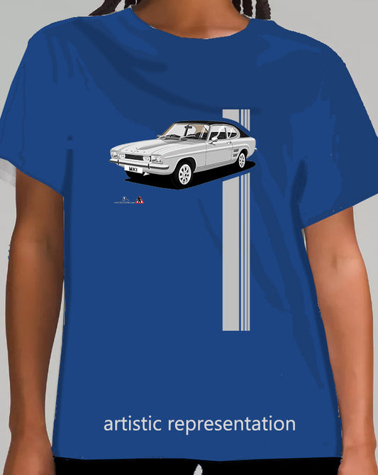 Ford Capri Mk1 E in Silver T Shirt