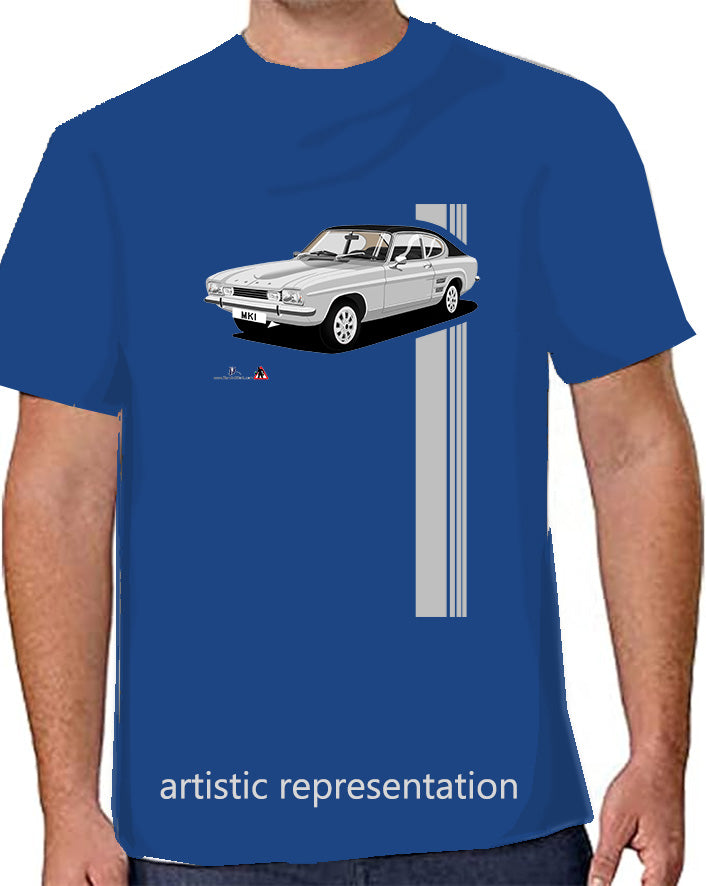 Ford Capri Mk1 E in Silver T Shirt