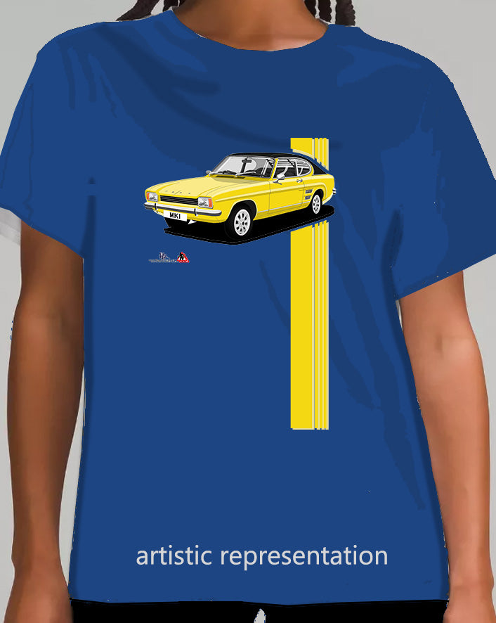 Ford Capri Mk1 GT XLR in Yellow T Shirt