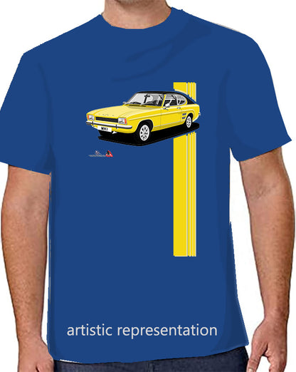 Ford Capri Mk1 GT XLR in Yellow T Shirt