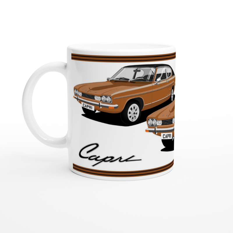 Ford Capri Mk1 GXL in Bronze Art Mug