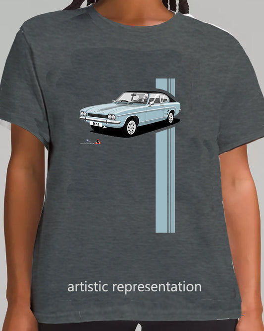 Ford Capri Mk1 GXL in Blue T Shirt