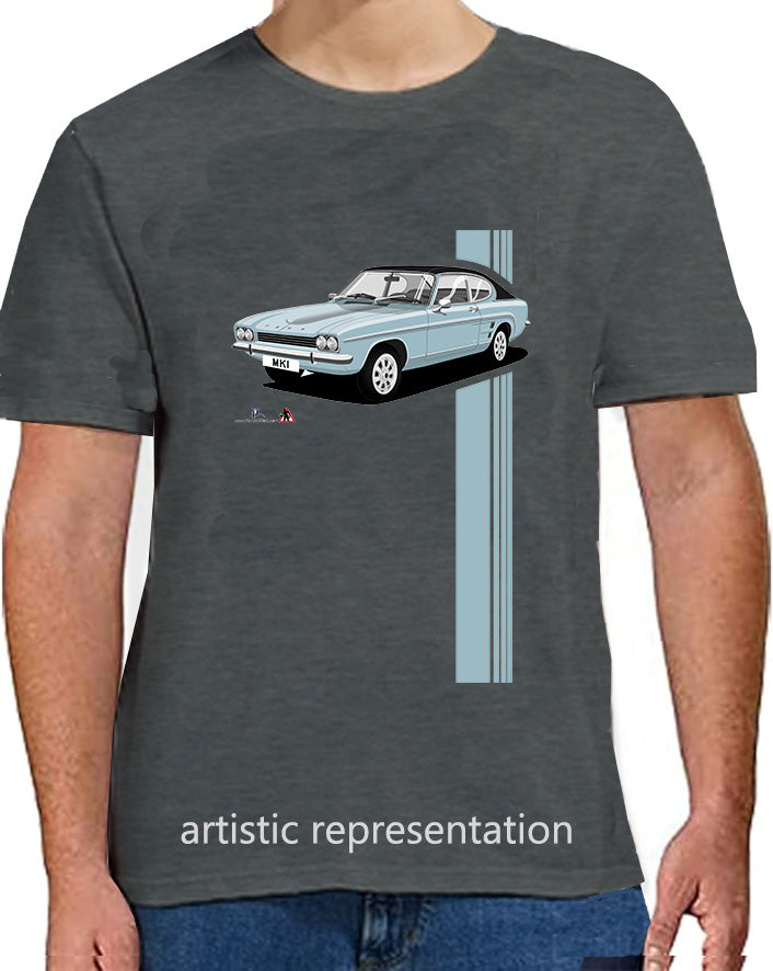 Ford Capri Mk1 GXL in Blue T Shirt