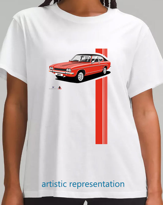 Ford Capri Mk1 GXL in Red T Shirt