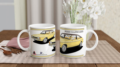 Ford Capri Mk2 GL in Beige Art Mug