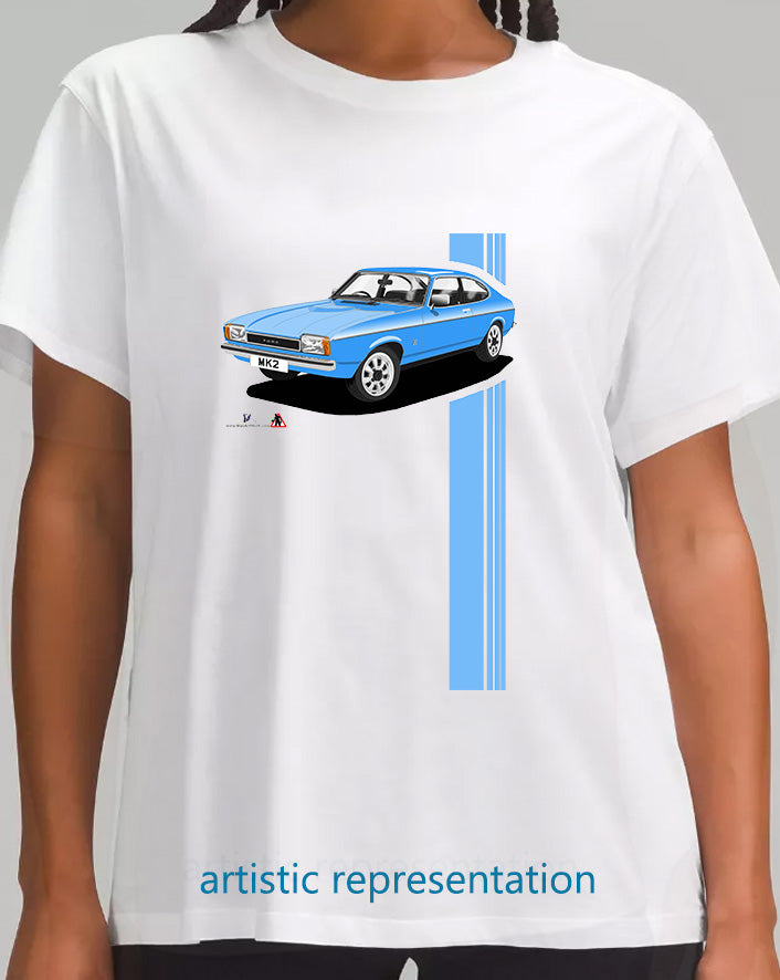 Ford Capri Mk2 GL in Blue T Shirt