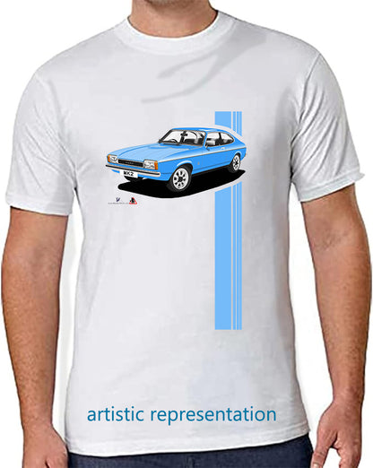 Ford Capri Mk2 GL in Blue T Shirt