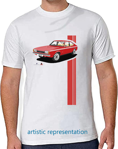 Ford Capri Mk2 GL in Red T Shirt