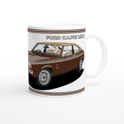 Ford Capri Mk2 Ghia in Bronze Art Mug