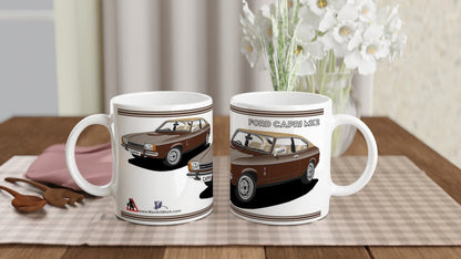 Ford Capri Mk2 Ghia in Bronze Art Mug