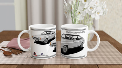 Ford Capri Mk2 Ghia in Silver Art Mug