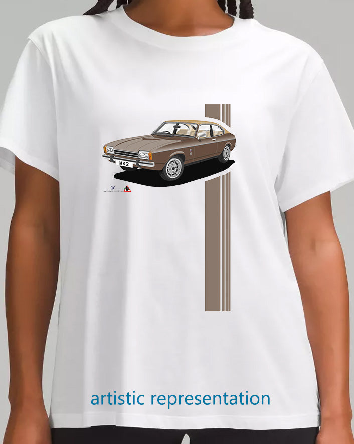 Ford Capri Mk2 Ghia in Bronze T Shirt