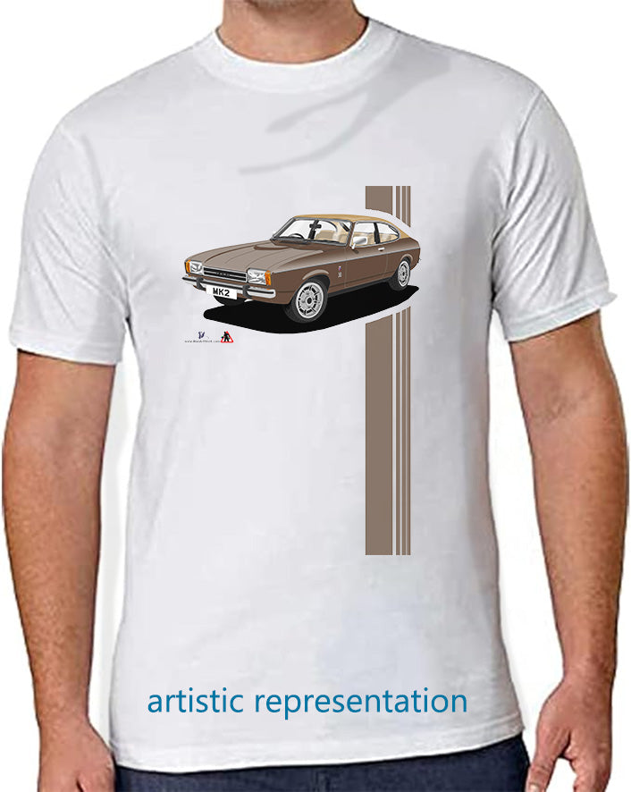 Ford Capri Mk2 Ghia in Bronze T Shirt