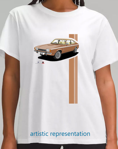 Ford Capri Mk2 Ghia in Bronze-Gold T Shirt