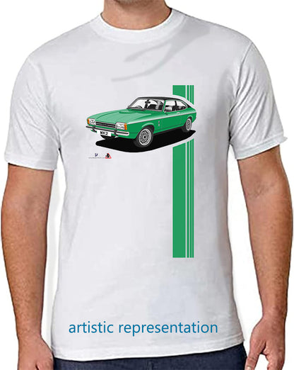 Ford Capri Mk2 Ghia in Green T Shirt