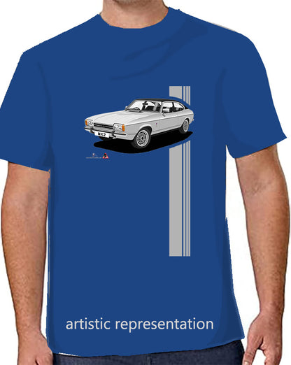 Ford Capri Mk2 Ghia in Silver T Shirt