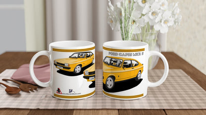 Ford Capri Mk2 S in Amber Art Mug