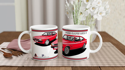 Ford Capri Mk2 S in Red Art Mug