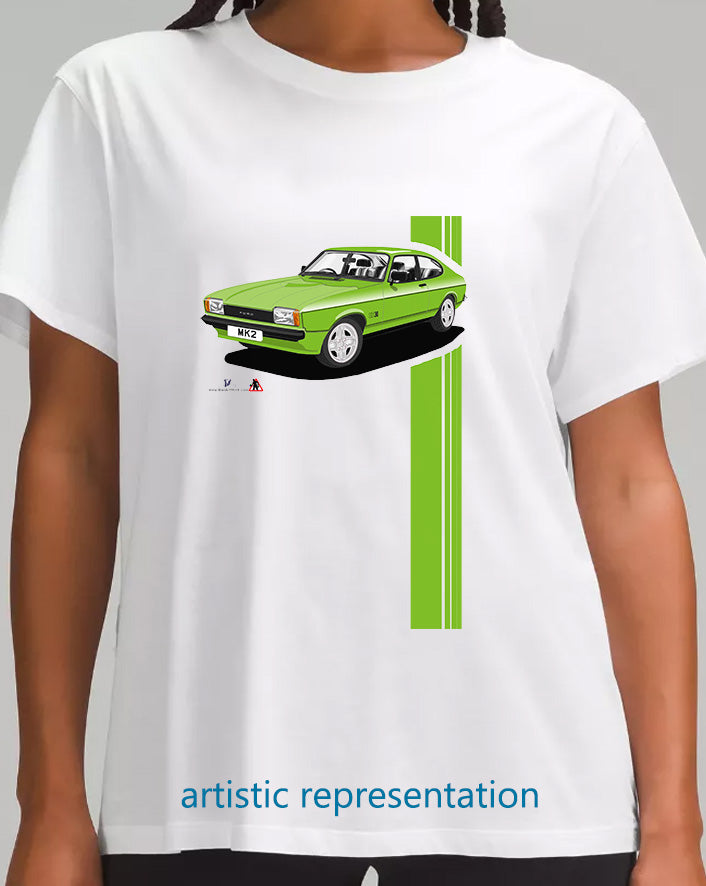 Ford Capri Mk2 S in Green T Shirt