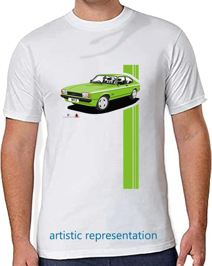 Ford Capri Mk2 S in Green T Shirt